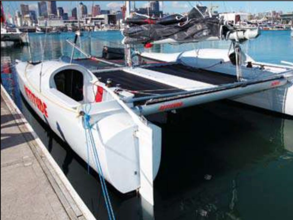 Attitude’s relatively narrow beam helps her through the tacks.