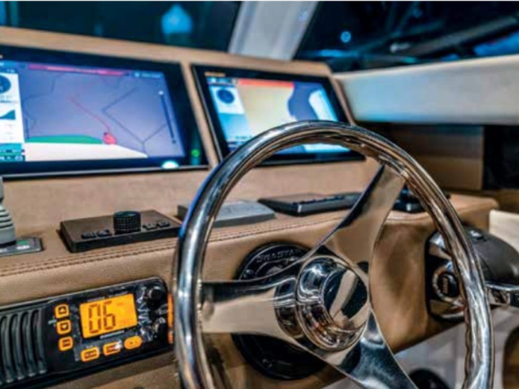 The helm console’s ergonomics are excellent.