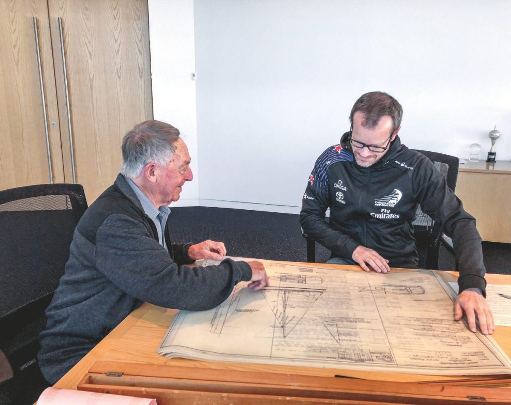 Wright explains the finer points of draftmanship to Bernasconi. Meeting of minds. // Photo credit: Mark Seabrook
