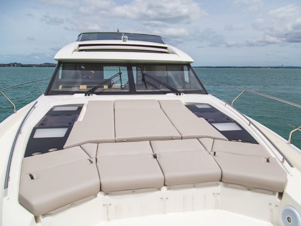 The Prestige 630S sundeck is huge. 