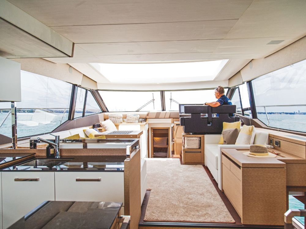 The saloon’s contemporary styling, large windows and sunroof contribute to a wonderful sense of space.