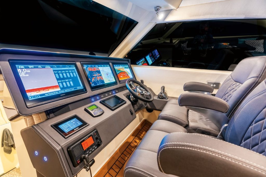 C-Zone control panel and integrated digital switching on Garmin