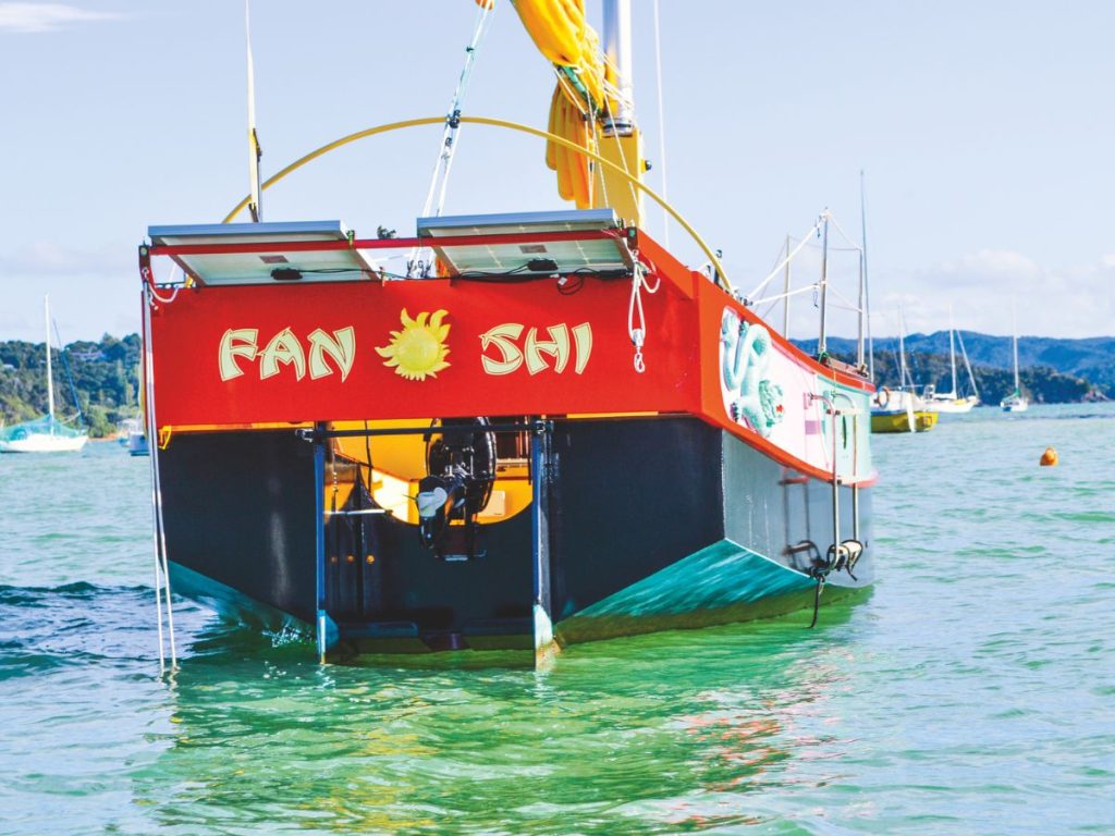 Solar panels across the stern tickle the batteries’ fancy