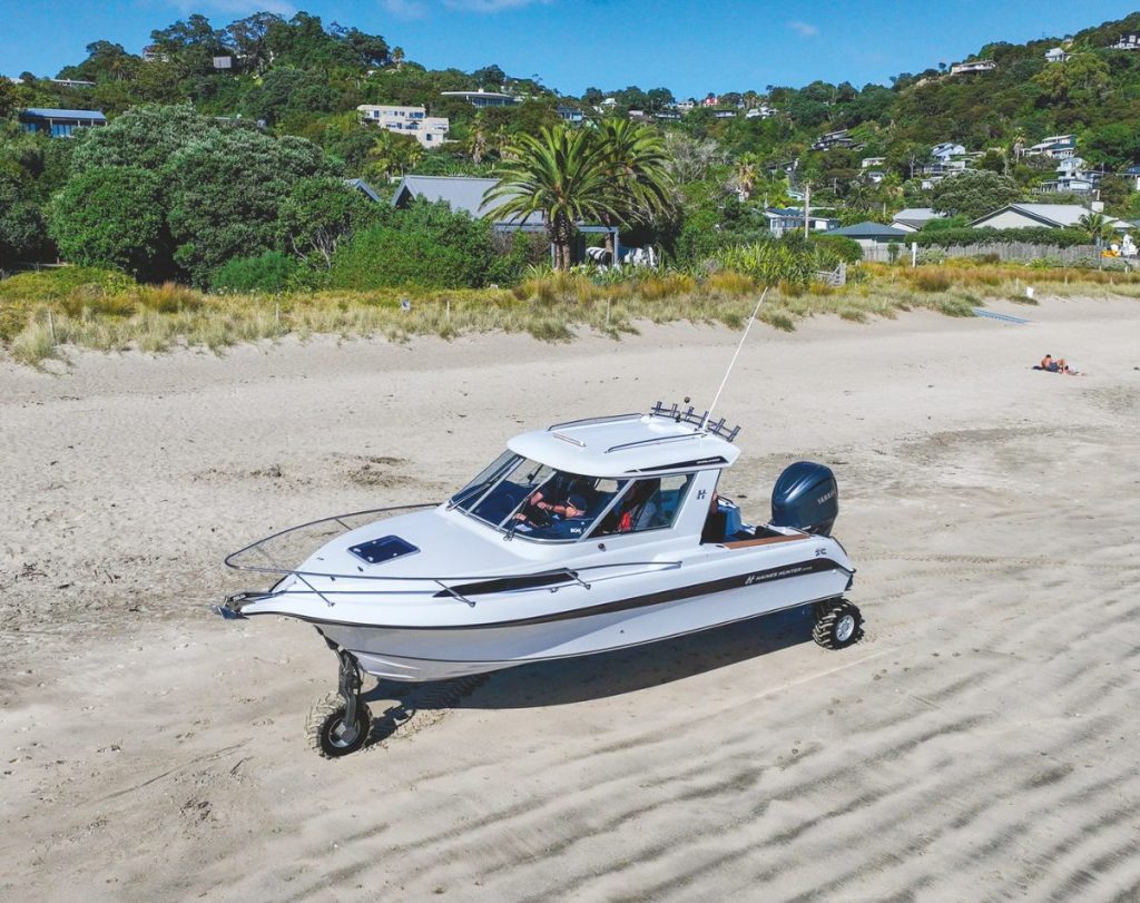The Overlander looks at home on Waiheke Island’s Palm Beach.