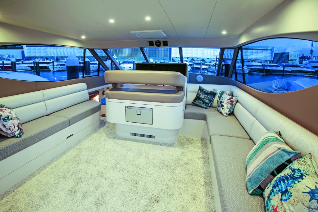 The pilothouse can be fully enclosed with clears aft, providing another living space onboard. It has both internal and external access.