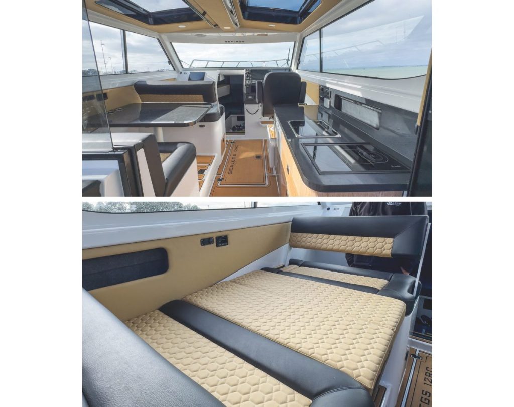 The Sealegs 12RC's plush interior is finished to a high standard. // Photo credit: Roger Mills / Boating New Zealand
