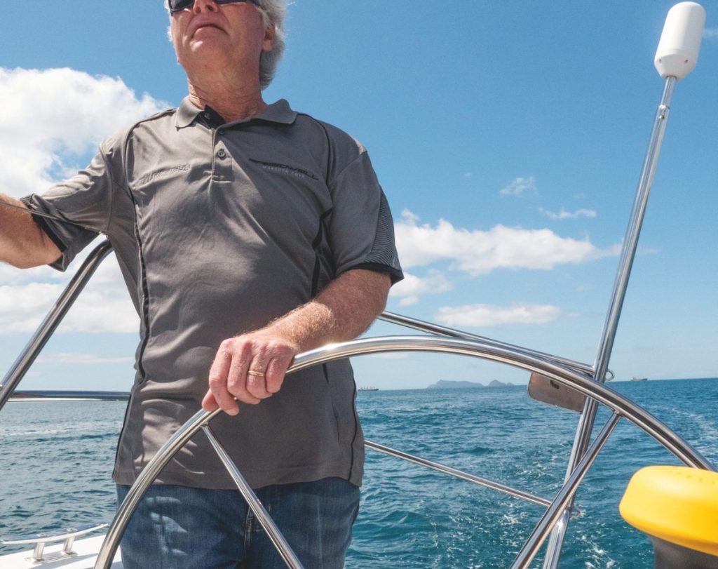 Owner Bob Glen hasn’t abandoned the joy of speed – which is why he wanted a fast cruiser. And that she is. // Photo credit: Roger Mills / Boating New Zealand