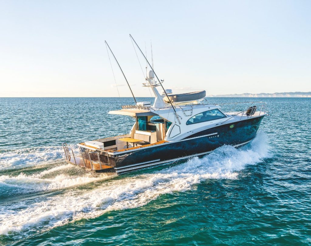 Fuel capacity and a slippery hull combine for a 500nm range at 28 knots.