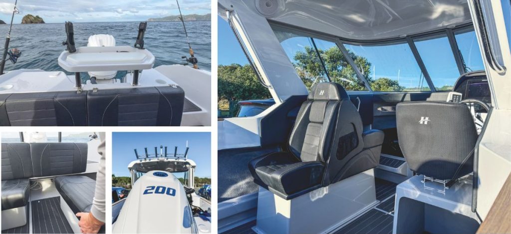 The well-appointed interior and practical cockpit will feel familiar to Haines Hunter owners and fans. // Photo credit: Roger Mills