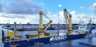 Jumbo Jubilee with wind propulsion. Photo courtesy of Jumbo.