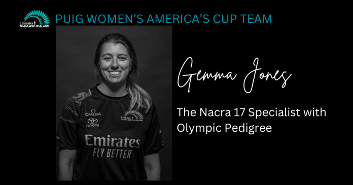Gemma Jones The Nacra 17 Specialist with Olympic Pedigree. Photo credit Emirates Team New Zealand