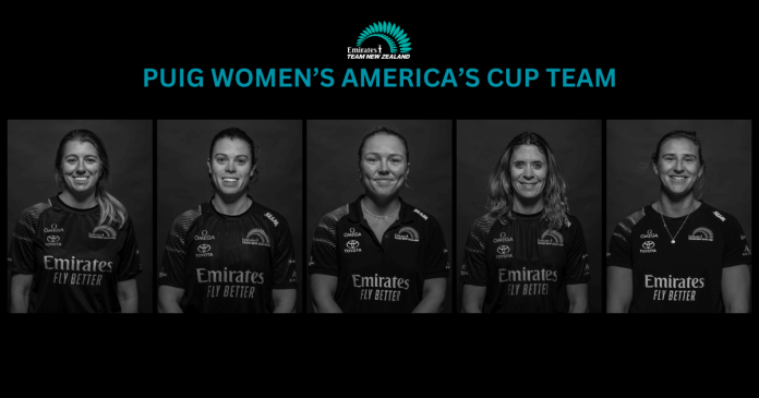 New Zealand Puig Americas Cup Womens Team. Photo credit: Emirates Team New Zealand