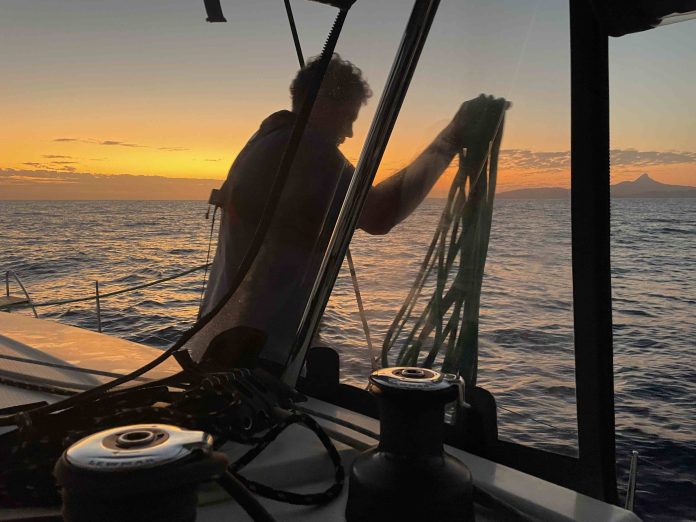 Craig tidying up the lines