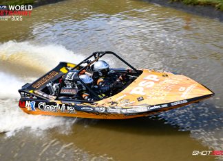 Kiwi’s Ollie Silverton and Amanda Kittow squeak in to win Group A in the UIM World Jet Sprint Championship