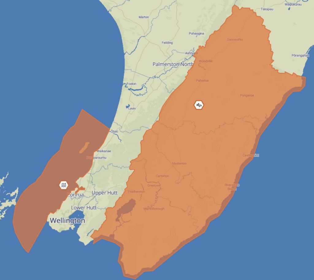 Weather warnings for lower North Island bring heavy swells and strong ...