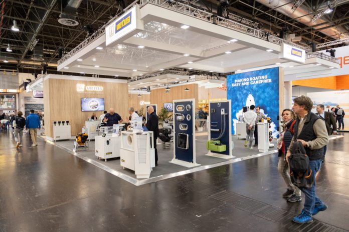 A mock-up of the Vetus stand at boot Düsseldorf 2025