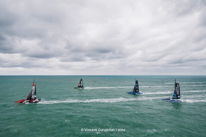 UNTIM start at Le Harve for the Transat Café L'OR . Photo credit- Vincent Curutchet : Alex
