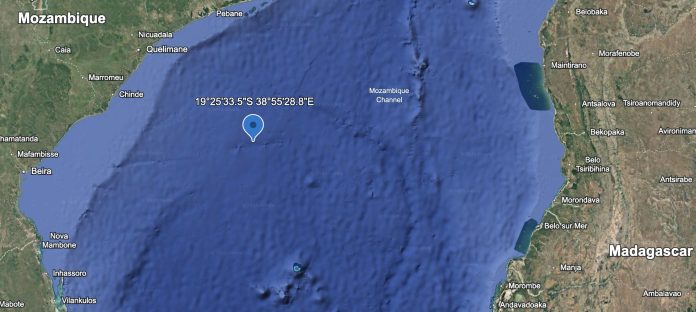 The boats location as referenced by Facebook group Sea News