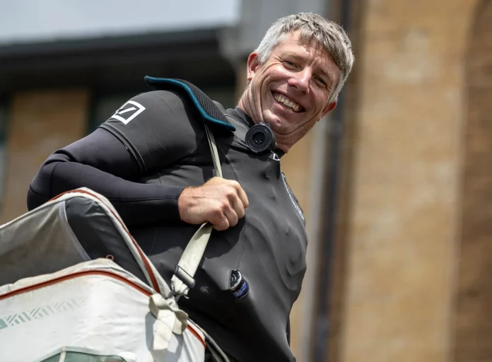 The Emirates Great Britain SailGP Team's new Wing Trimmer, Stuart Bithell // Photo credit: Felix Diemer for SailGP