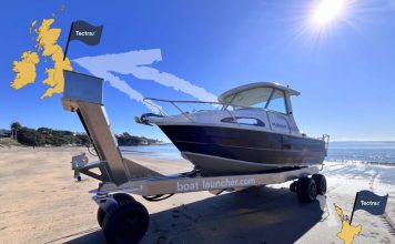 Tectrax x SBS Trailers: Taking electric boat launching into demanding waters The Tectrax Boat Launcher // Photo credit: Kirsten Thomas / Boating New Zealand