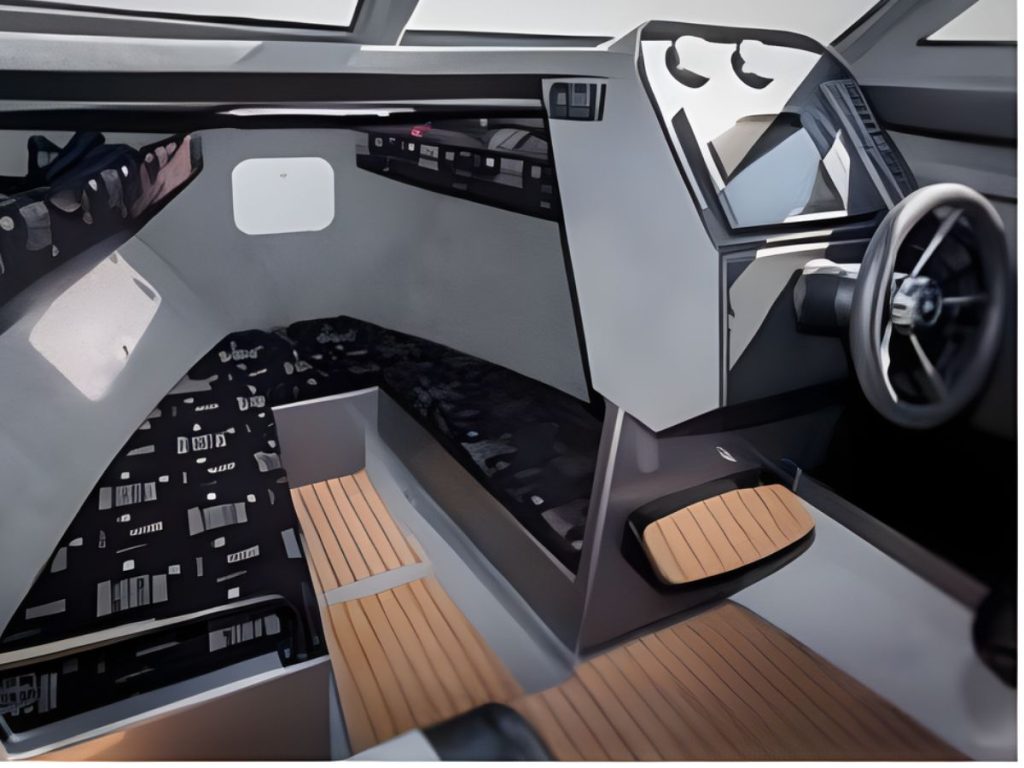 Bunks are longenough for a nap and the open bulkhead lets light and air into the cabin.