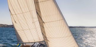 The first sailing photo of the all-new Hallberg-Rassy 370 // Photo credit: Hallberg-Rassy