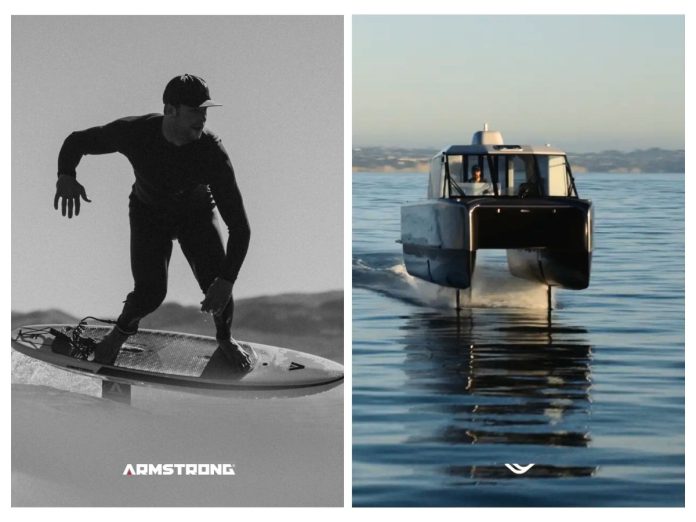 Armstrong and Vessev at boot Dusseldorf