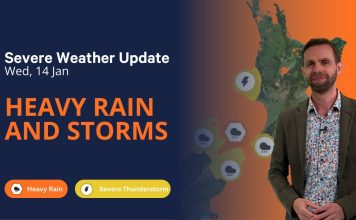 Marine weather warning: strong winds and rough seas around New Zealand