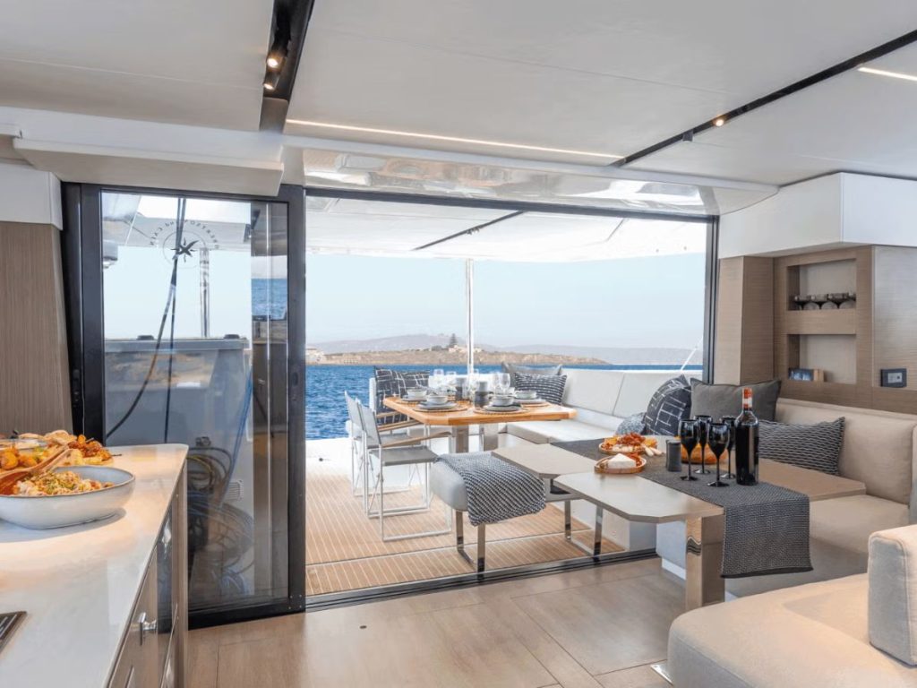 Interior of the Leopard 45 // Photo credit: Leopard Catamarans