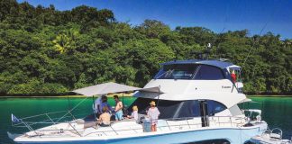 Flagship has been tweaked in mutiple ways to demonstrate cruising options.