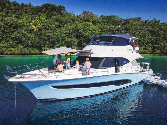 Flagship has been tweaked in mutiple ways to demonstrate cruising options.