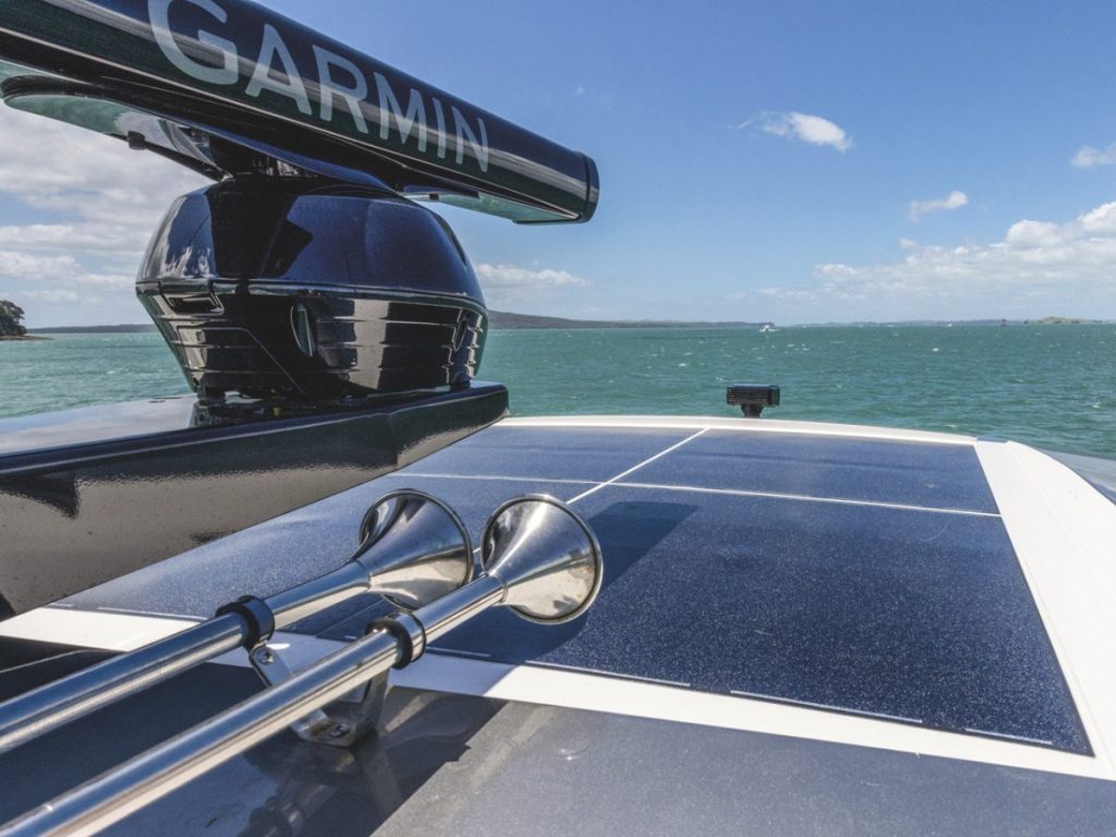 Embedded cabin-top solar.