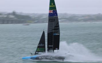 Amokura out on the water today // Photo credit: Roger Mills / Boating New Zealand
