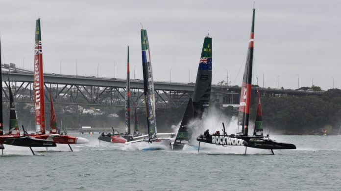 2026 SailGP Auckland. NZ vs France crash. // Photo credit: Boating NZ / Roger Mills 2026 SailGP Auckland. NZ vs France crash. // Photo credit: Boating NZ / Roger Mills