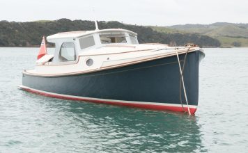 Where power meets purpose in the wooden boats of Auckland Feather, an Arch Logan classic launch // Auckland Wooden Boat Festival