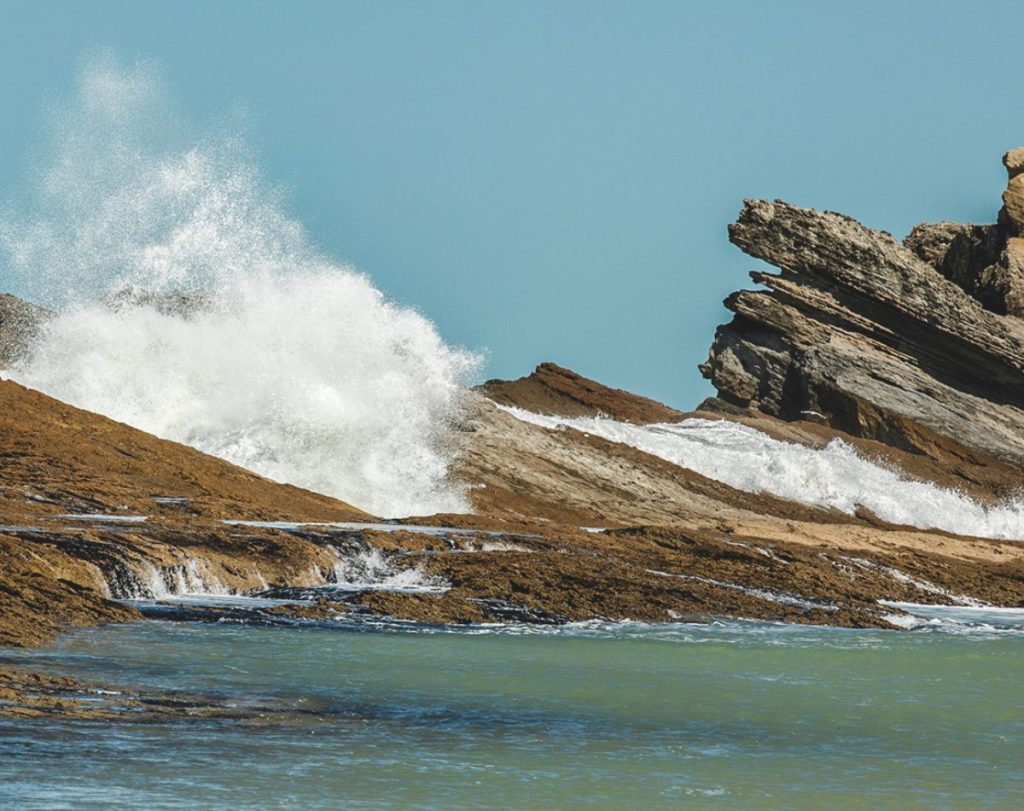 Although popular with rock fishers, The Reef at Castlepoint is treacherous.