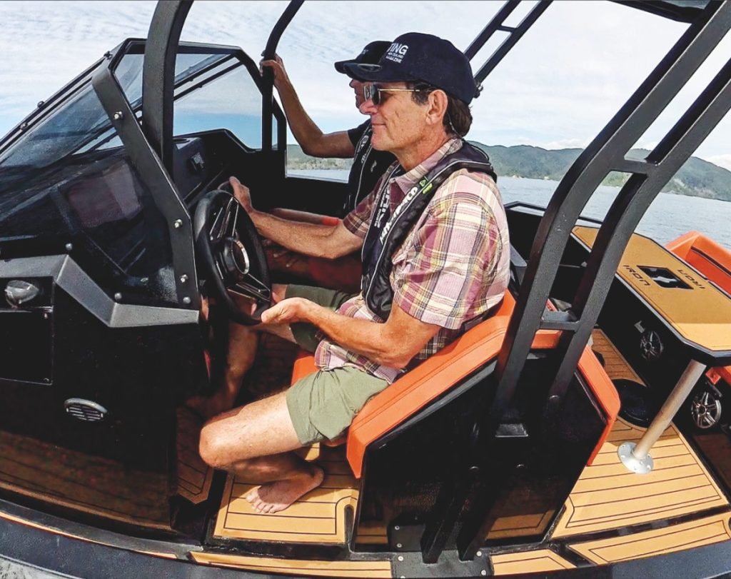 Performance with the 400hp V10 is spectacular and throwing the boat around is lots of fun. Thankfully, there’s plenty to hold onto in the turns.