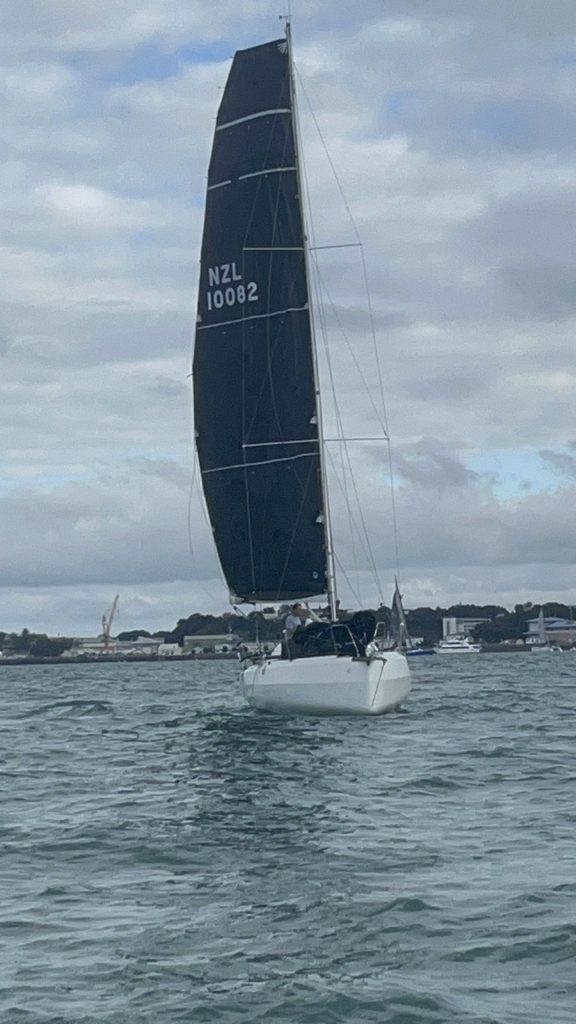 Ragnar, comes in first in Division 3 on the first part of the race of the 2026 Doyle Sails Round North Island Two Handed Yacht Race; importantly second in PHRF overall // Photo credit: Kirsten Thomas / Boating New Zealand