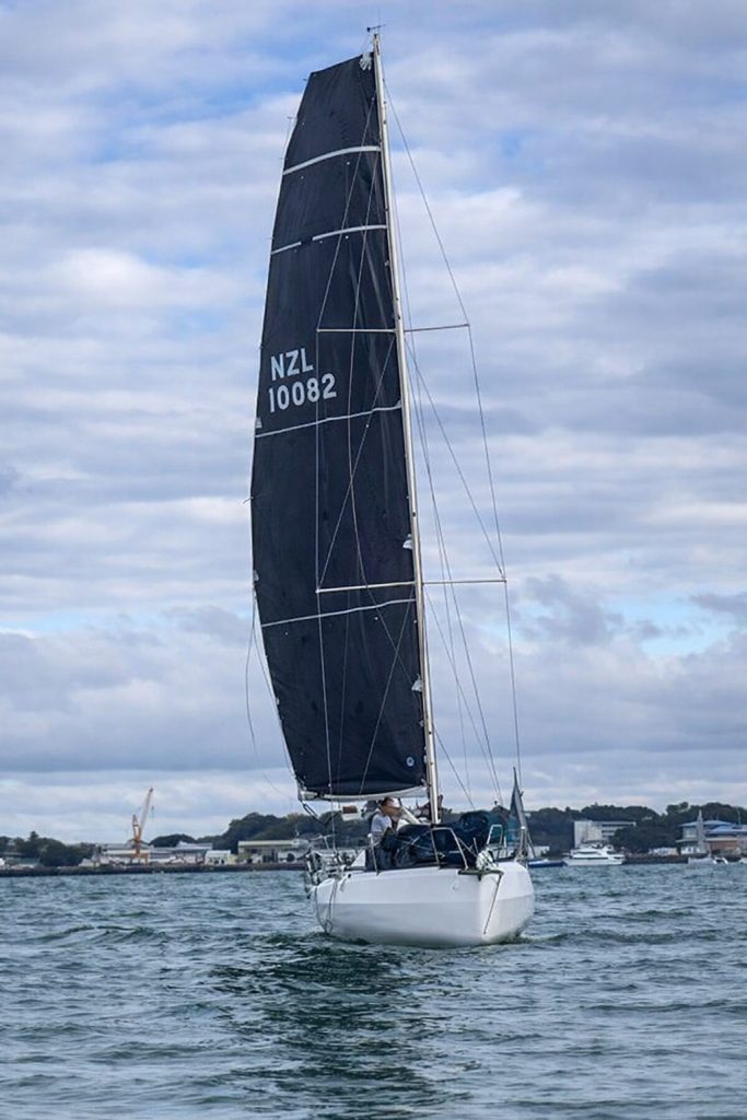 Ragnar, comes in first in Division 3 on the first part of the race of the 2026 Doyle Sails Round North Island Two Handed Yacht Race; importantly second in PHRF overall // Photo credit: Kirsten Thomas / Boating New Zealand