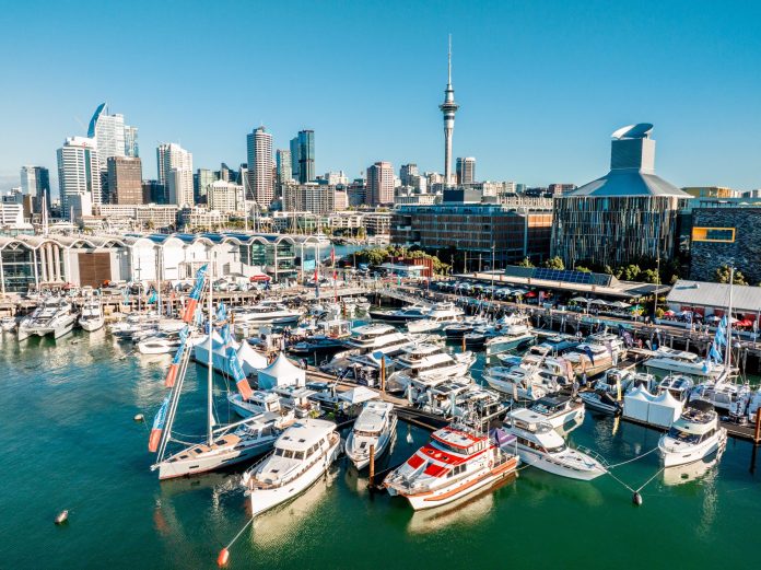 Aerial view of Auckland Boat Show March 2026 for digital