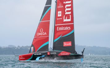 13 March 2026, America’s Cup Recon, Emirate Team New Zealand, Taihoro, AC75, Day 2 // Photo credit: Sam Thom / Americas Cup