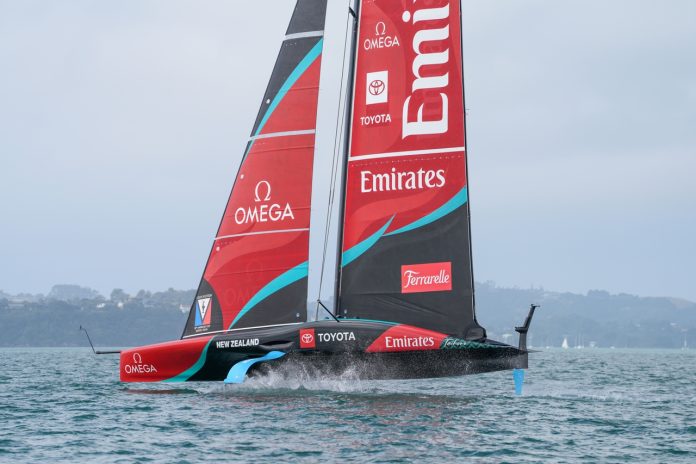 13 March 2026, America’s Cup Recon, Emirate Team New Zealand, Taihoro, AC75, Day 2 // Photo credit: Sam Thom / Americas Cup