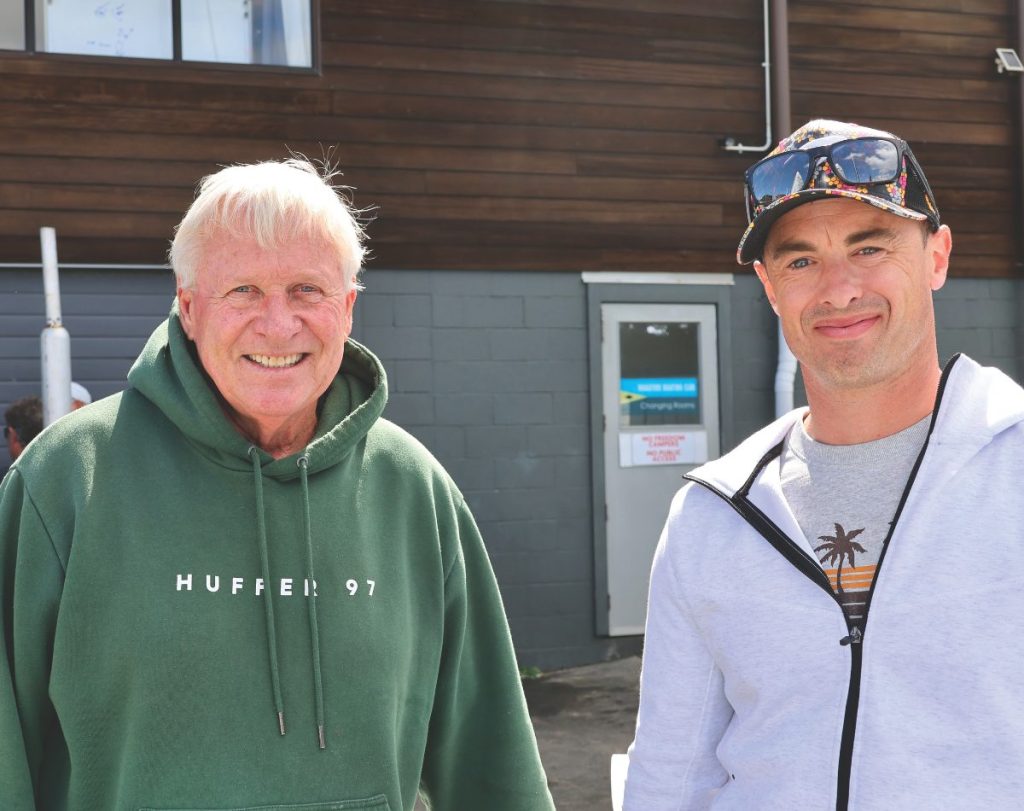 Two passionate OK sailors, Rod Davis (L) and NZOKDA President Steve McDowell (R). 