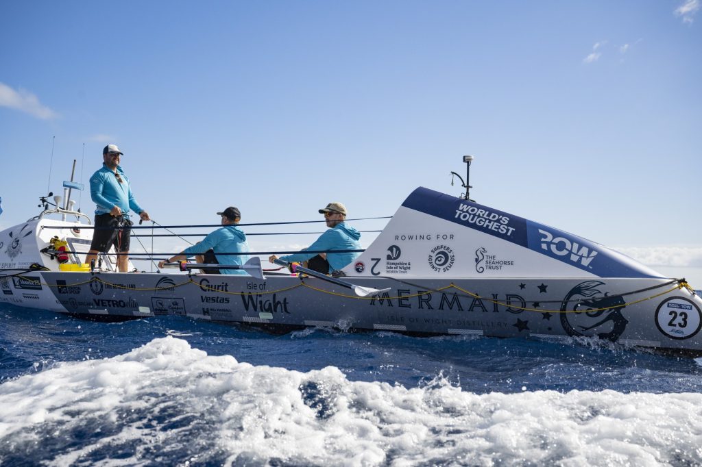 Mermaid in 2023 rowed by team Mermaid Atlantic // Photo credit: Mermaid Gin