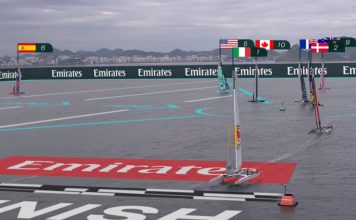 Kiwi Phil Robertson and Red Bull Italy break through in Race 3 of SailGP Rio SailGP Rio Fleet Race 3 // Photo credit: SailGP Media