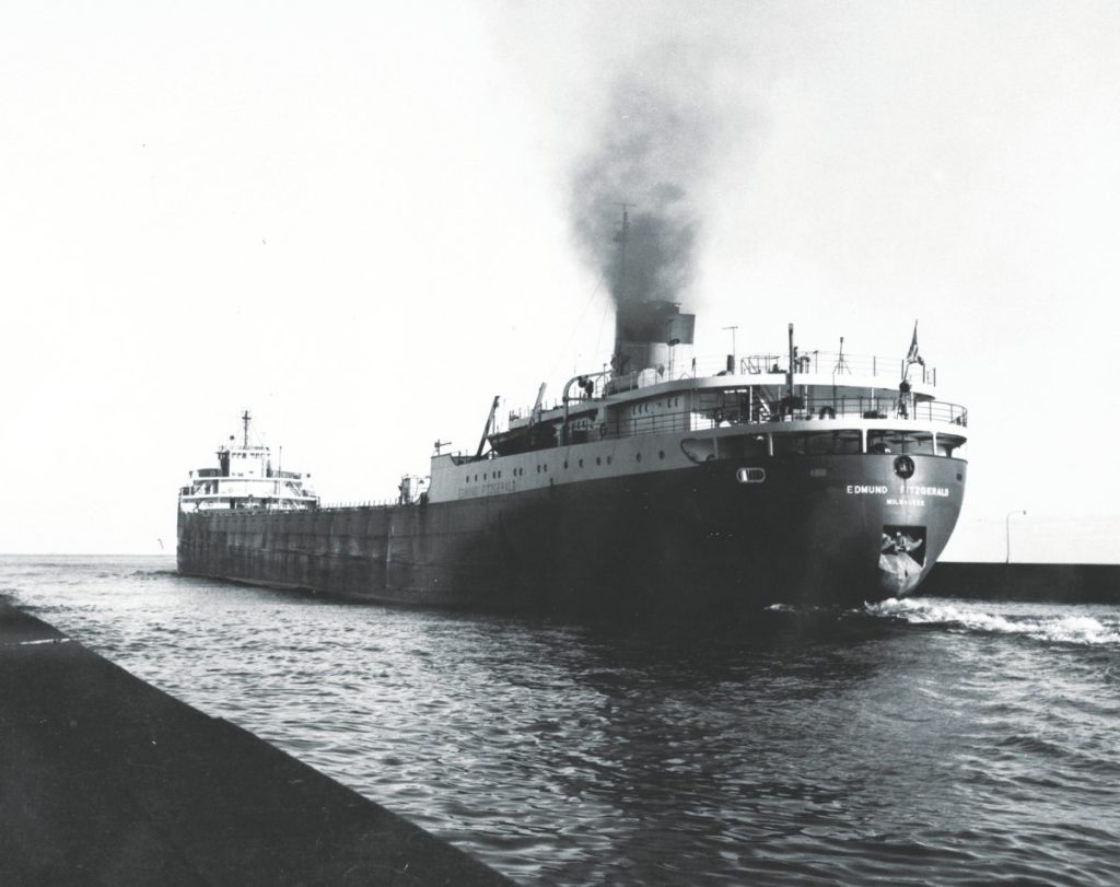 There are plenty of photographic records of the Edmund Fitzgerald at work but no clear explanation for her sinking, the cause of which remains a mystery.