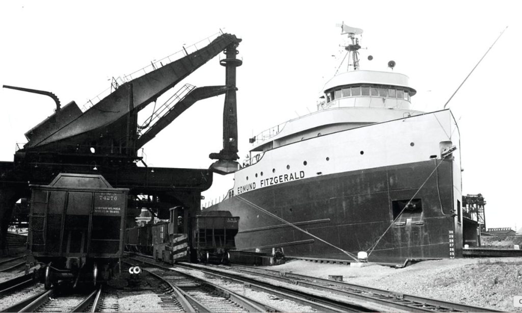 There are plenty of photographic records of the Edmund Fitzgerald at work but no clear explanation for her sinking, the cause of which remains a mystery.