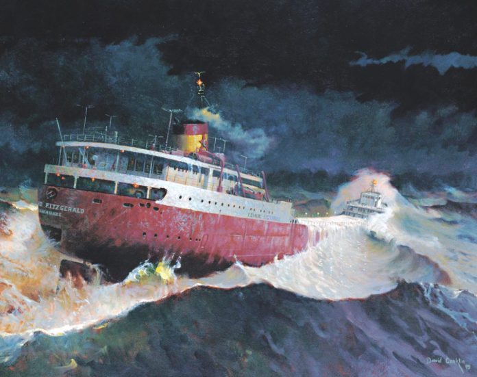 An artist's impression of the moments before disaster.