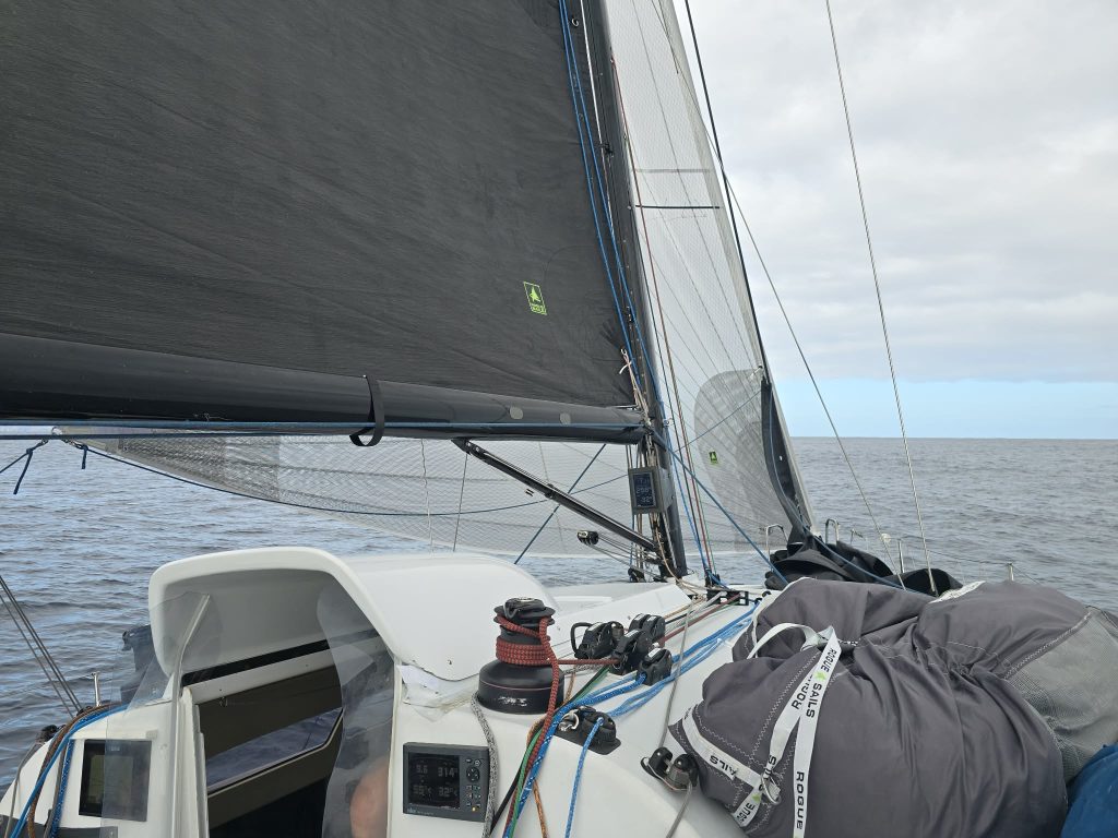 Up on deck on Motorboat III with Rogue Sails during the 2026 Three Kings Offshore Yacht Race // Photo credit: Josh Tucker / Motorboat III