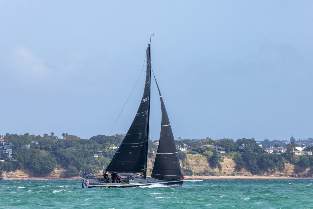 At the start of the RNZYS Three Kings Offshore yacht Race, Mr Kite II // Photo credit: Roger Mills / Boating New Zealand